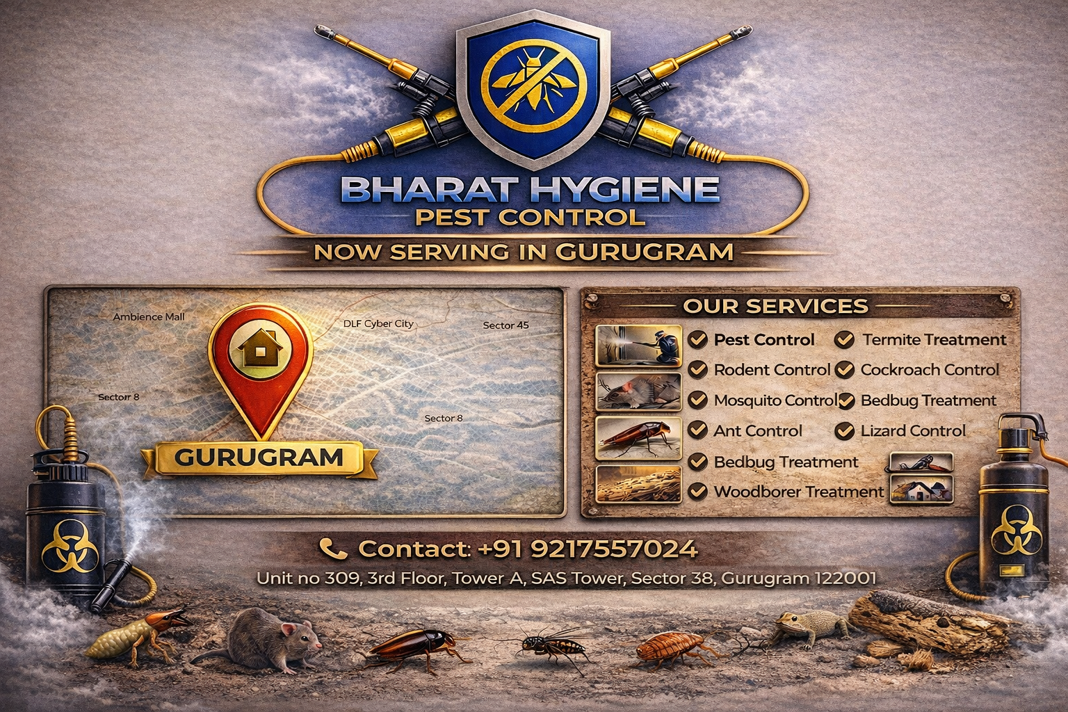 Pest Control in Gurugram by Bharat Hygiene